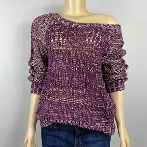 3/$35 Narciso Rodriguez Purple Knit Sweater Large